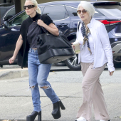 Lady Gaga and her mother Cynthia Germanotta walking in the Bay Area, October 10, 2026
